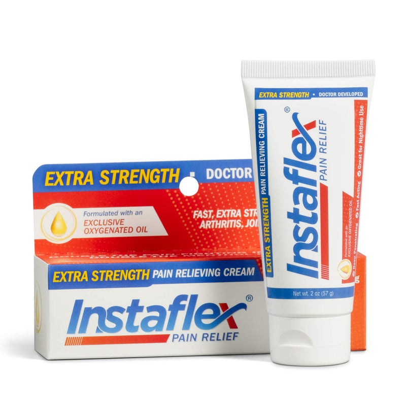 Instaflex كريم تخفيف الألم إينستافليكس من هيلثي دايركشنز بقوة إضافية، مع 2X من مكونات مكافحة الألم، يخفف أصعب آلام العضلات والمفاصل (2 أونصة) - Image 1